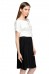 White With Black Solid Dress By Shipgig