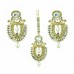 Gold Plated Maang Tikka With Pair Of Pearl Earrings