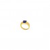 Gold Plated AD Studded Ring In Blue Color
