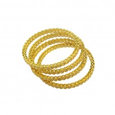 Gold Plated Studded Kundan  Set Of 4 Bangles