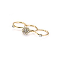 3-In-1 Rounded Stones Ring