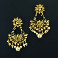 Gold Plated Chandbalis With Shinny Pearl for Women