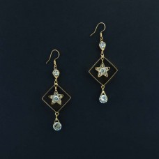 Shimmering Studded Dangler Earrings