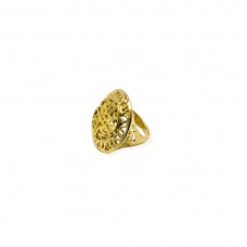 Solid Rounded Brass Ring in Golden