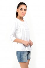 White Cotton Top For Women By Shipgig