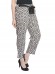 Black White Pink Printed Crepe Trouser By Shipgig