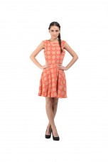 Orange Georgette Dress By Shipgig