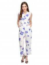 White Printed Jumpsuit For Women By Shipgig