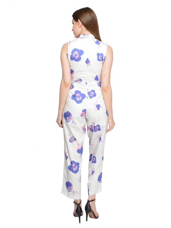 White Printed Jumpsuit For Women By Shipgig