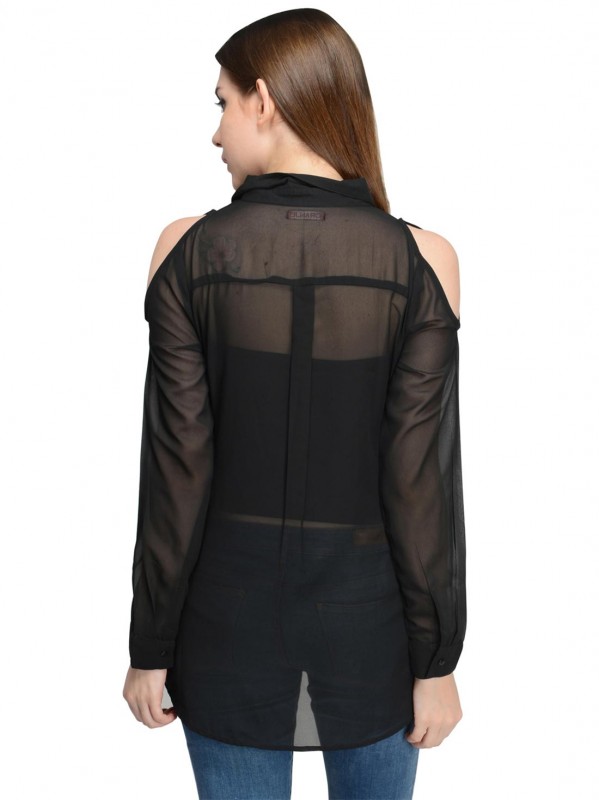 Black Full Sleeves Top By Shipgig