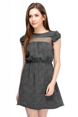 Polka Doted Black Dress By Shipgig