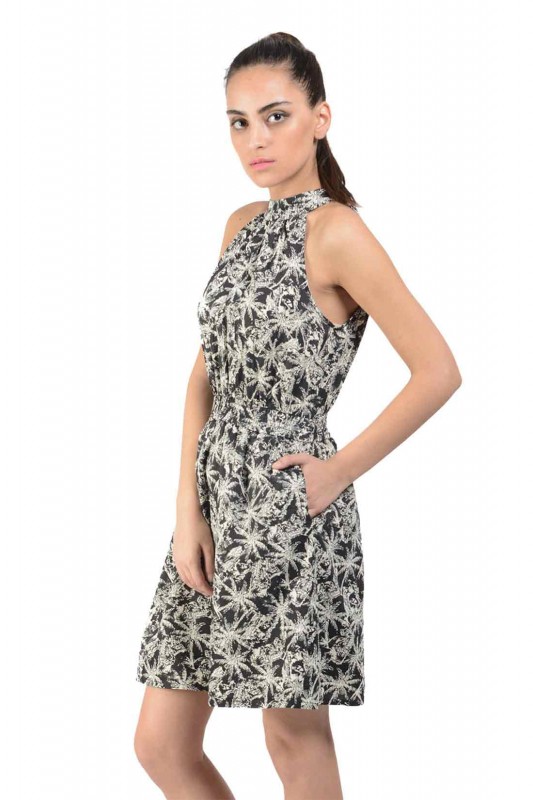 Printed Black Dress By Shipgig