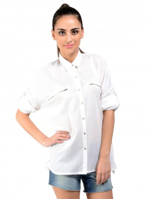 White Top In Cotton Fabric