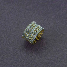 Gold Plated AD Stone Studded Ring For Women