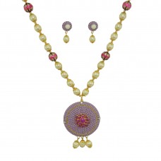 Multicolor Pearls Designer Pendant Set