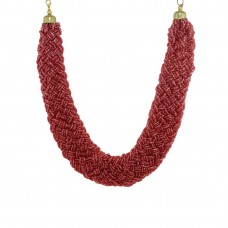 Designer Pearls Neckpiece In Maroon Color