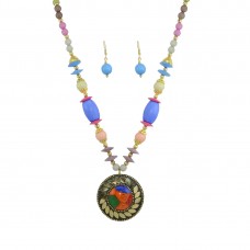 Antique Multicolor Pendant Set For Women