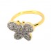American Diamond Rings In Butterfly Style