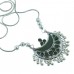 Designer Silver Plated Necklace In Black Color