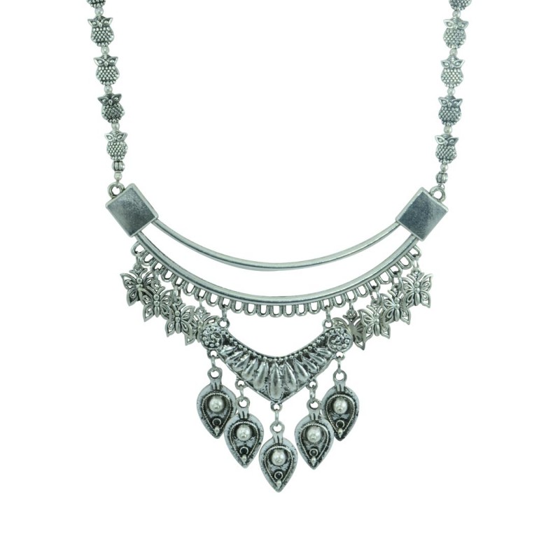 Designer Silver Plated Neckpiece 