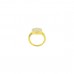 Gold plated AD Studded Ring In White Color