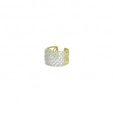 Designer Gold plated AD Studded Cluster Ring