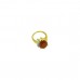 Gold Plated AD Studded Ring In Red Color
