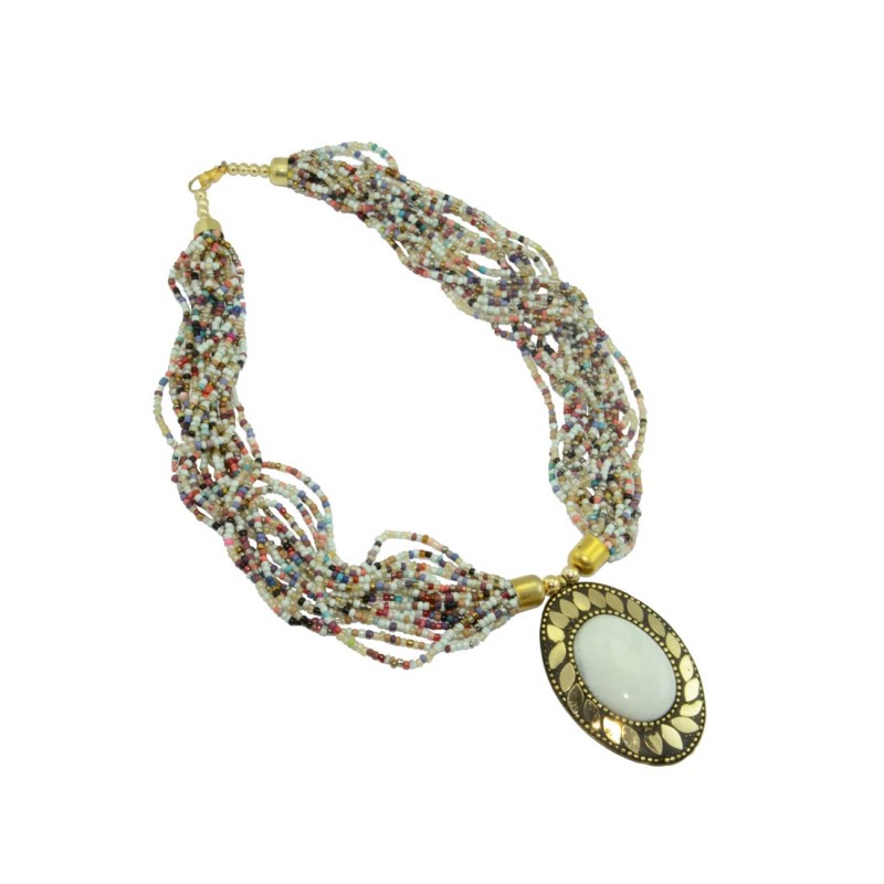Designer Multicolor Pearls Neckpiece 