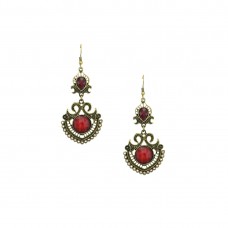 Designer Dangler Earring In Maroon Color