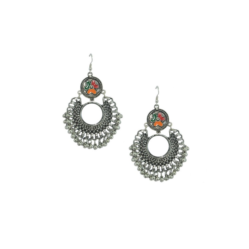 Silver Chandbalis In  Multicolor For Women