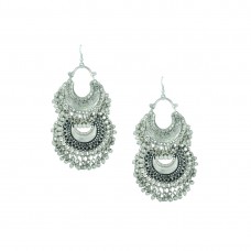 Oxidized Double Chandbalis Earrings