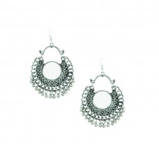 Oxidized Chandbali With Multiple Jhumki