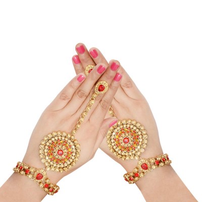 Designer Stone Studded Pair Haath Phool For Women