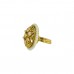 Designer Gold Plated Ring With White Pearl